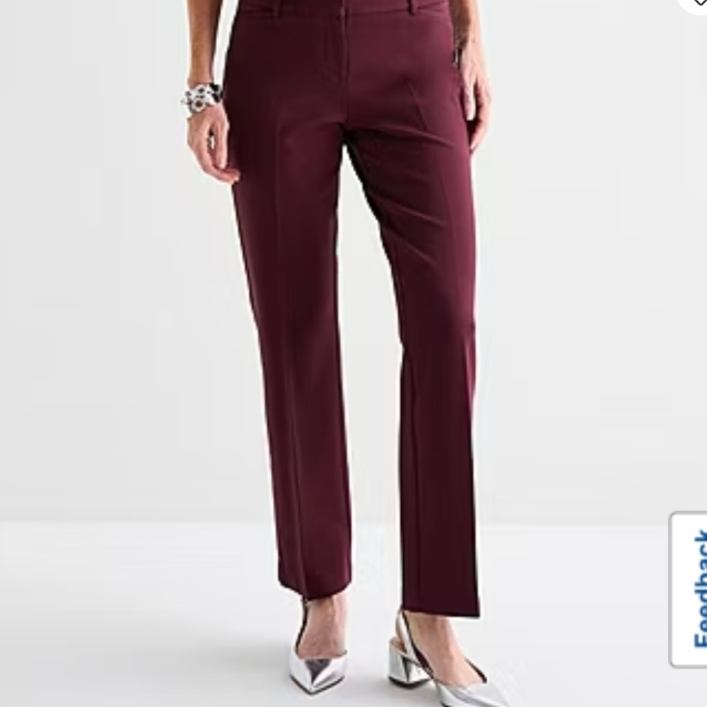Talbots Deep Burgundy Straight Leg Pants
